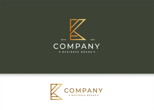 stock vector Minimalist Letter K luxury logo design template
