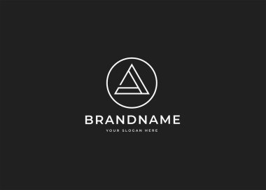 Daire şeklinde bir logo dizayn şablonu. Vektör illüstrasyonları