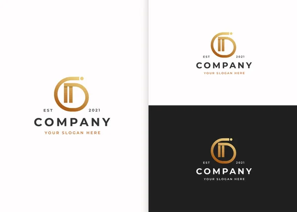 List Luksusowy Wzór Projektu Logo — Wektor stockowy