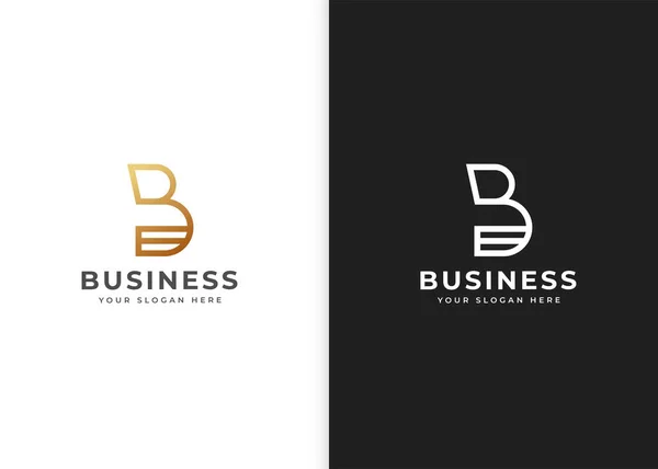 文字Bのロゴデザインテンプレート ベクターイラスト — ストックベクタ