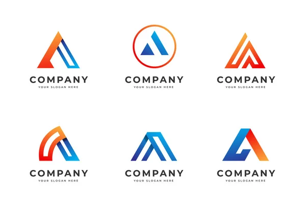 Pakiet Literowy Koncepcja Projektu Logo Monogramu Początkowy Symbol Tożsamości Biznesowej — Wektor stockowy