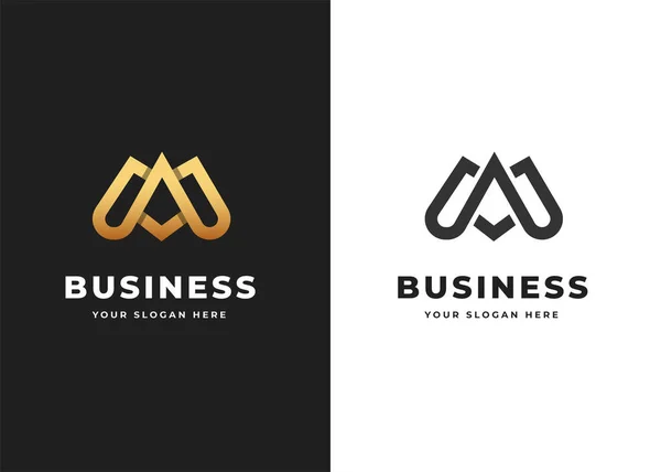 Lettera Logo Design Modello Monogramma Concetto — Vettoriale Stock