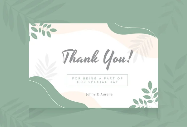 stock vector Thank you for purchase card with hand drawn flower abstract shape background template