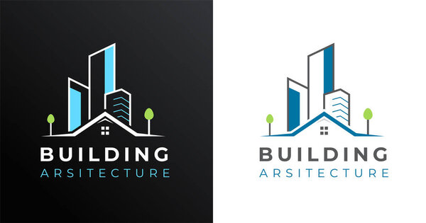 Простой элегантный шаблон логотипа городской архитектуры