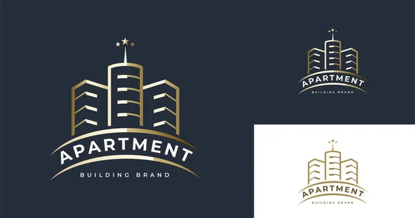 Mal Logo Til Logoer Luksusleiligheters Bygg – stockvektor