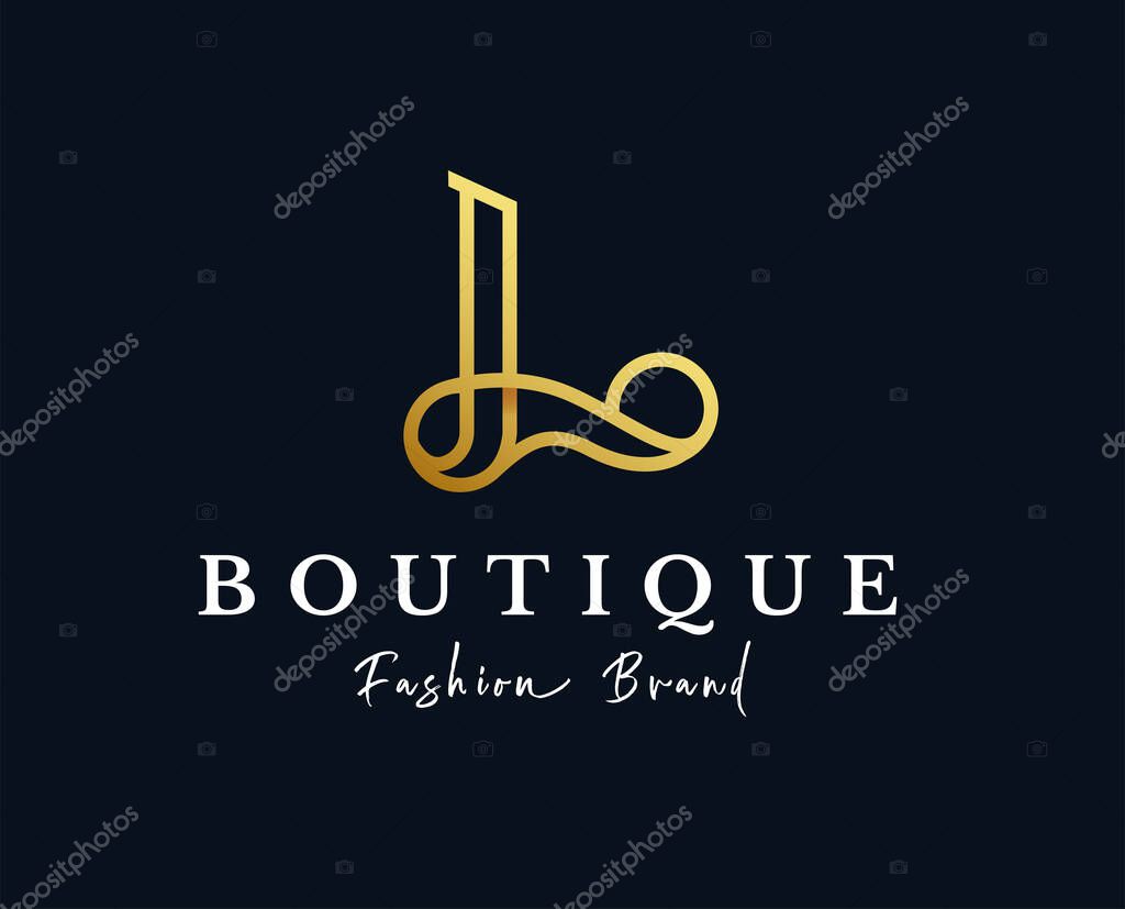 Luxury Letter L logo design vector illustration