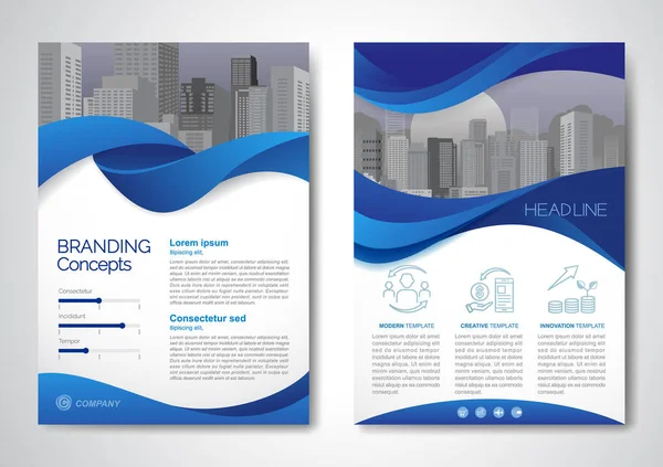 Template Vector Design Brochure Annualreport Magazin Plakát Vállalati Prezentáció Portfolio — Stock Vector