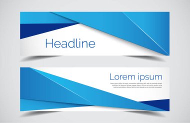 Modern tasarım seti - Vektör web pankartları tasarım arkaplan veya başlık şablonları, yatay reklam iş afişi.