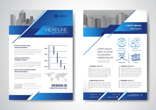 Template Vector Ontwerp Voor Brochure Jaarverslag Tijdschrift Affiche Corporate Presentatie — Stockvector