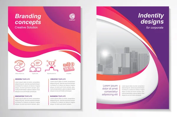 Malli Vektori Suunnittelu Esite Annualreport Magazine Juliste Corporate Presentation Portfolio — vektorikuva