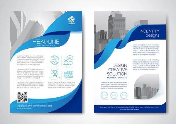 Modelo Design Vetorial Para Brochura Relatório Anual Revista Cartaz Apresentação — Vetor de Stock