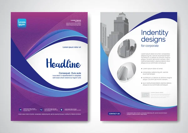 Design Vectorial Șablon Pentru Broșură Raport Anual Revistă Poster Prezentare — Vector de stoc