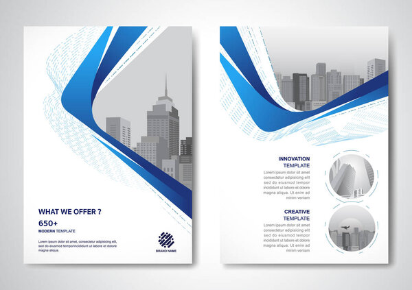 Template vector design for Brochure, AnnualReport, Magazine, Poster, Corporate Presentation, Portfolio, Flyer, infographic, layout modern with color size A4, Front and back, Easy to use.