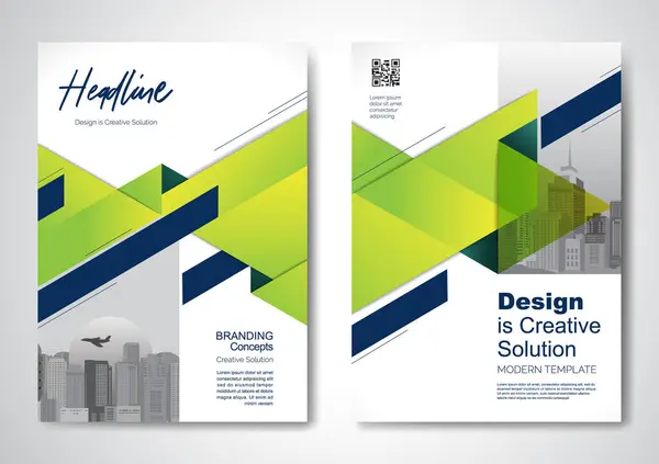 Template Vector Ontwerp Voor Brochure Jaarverslag Tijdschrift Affiche Corporate Presentatie Stockillustratie