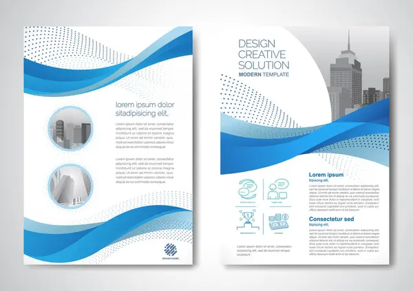 Template Vector Ontwerp Voor Brochure Jaarverslag Tijdschrift Affiche Corporate Presentatie Stockvector