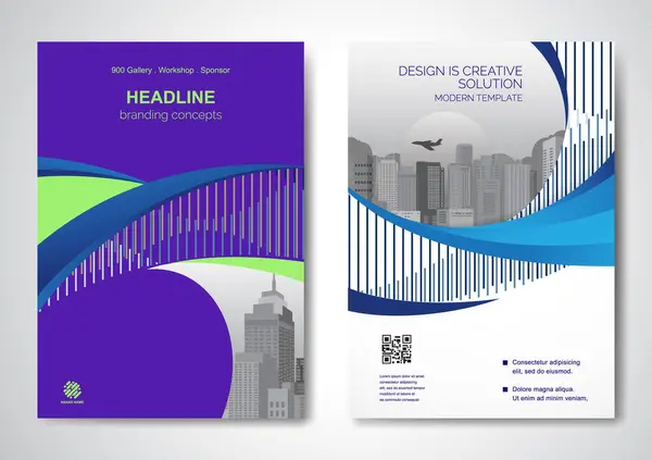Template Vector Ontwerp Voor Brochure Jaarverslag Tijdschrift Affiche Corporate Presentatie Stockillustratie
