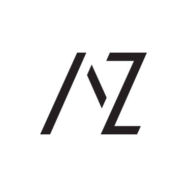 soyut AZ harfi logo tasarımı vektör çizimi.