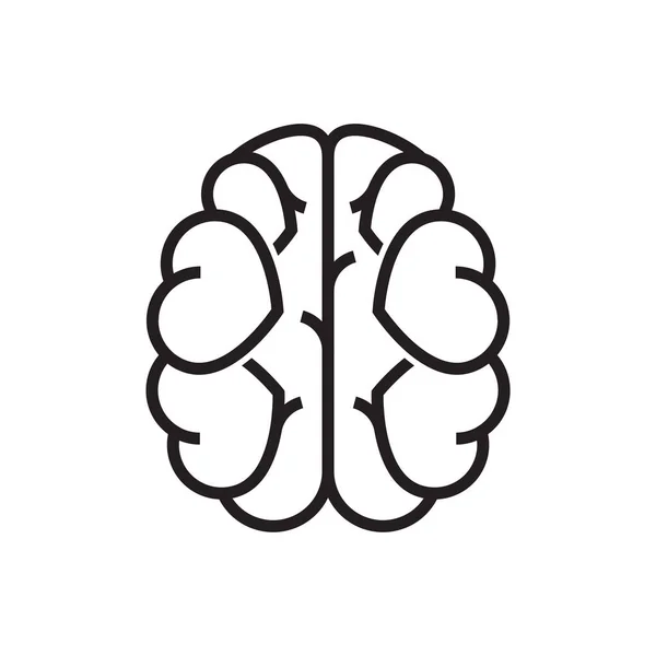 Lijn Pictogram Hersenen Liefde Concept Vector Illustratie Rechtenvrije Stockillustraties