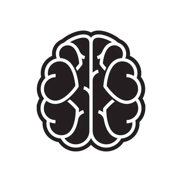 Brain Love Icon Symbol White Background Vector Graphics