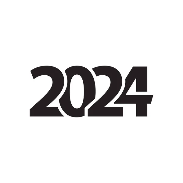2024 Logó Design Vektor Elszigetelt Fehér Háttér Jogdíjmentes Stock Vektorok