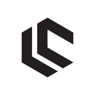 abstract letter LC logo design vector on white background.