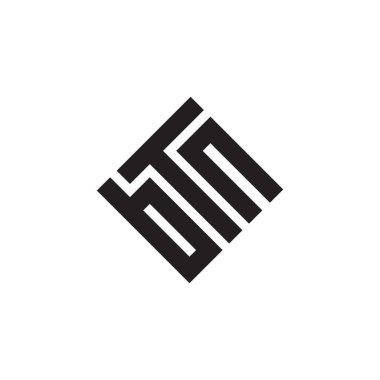 abstract letter BTN logo design vector isolated on white background.