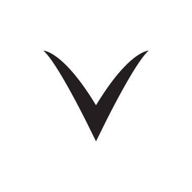 abstract letter V logo simple concept isolated on white background.