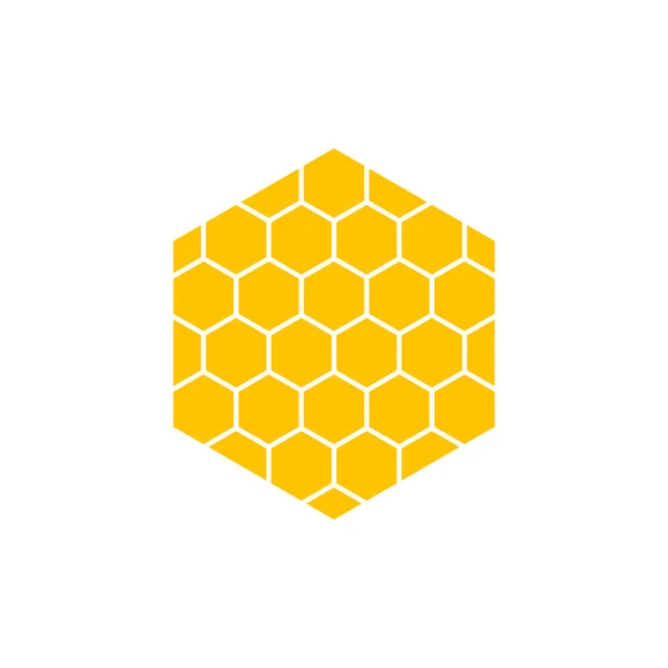 Logotipo Favo Mel Amarelo Isolado Fundo Branco Ilustração De Stock