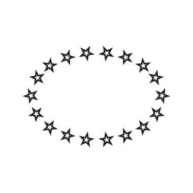 line icon starry vector illustration on white background.