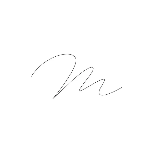 Line Wave Letter Logo Design Vector Isolated White Background — Stock Vector