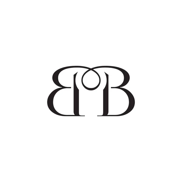 Elegancki Luksusowy List Połączone Sobą Logo Projekt Wektor Ilustracja — Wektor stockowy