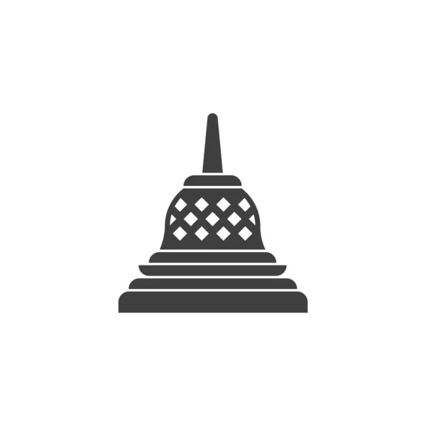 Stupa Εικονίδιο Σχεδιασμού Διανυσματική Απεικόνιση Απομονωμένη Λευκό Φόντο — Διανυσματικό Αρχείο