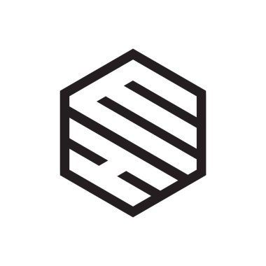 HM logosu beyaz arkaplanda izole edildi.