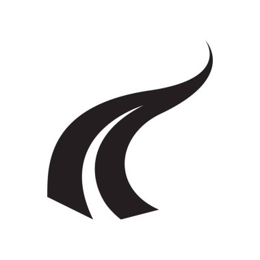 İki nehir ikonu logo tasarımı vektör illüstrasyonuyla tanışın.