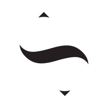 Beyaz arkaplanda soyut S harfi oku aşağı logo izole.