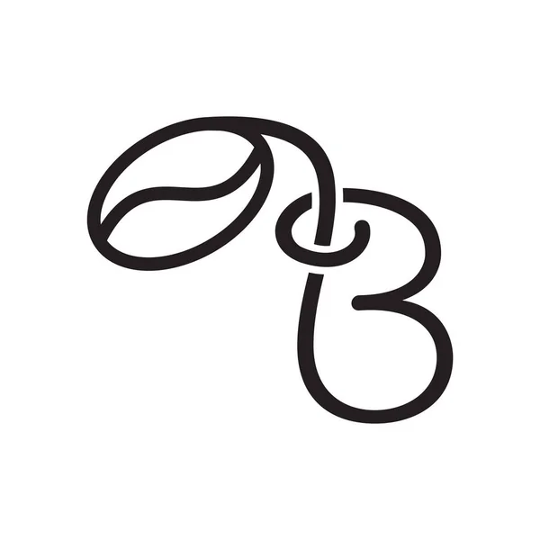Logo Café Grano Concepto Aislado Sobre Fondo Blanco — Vector de stock