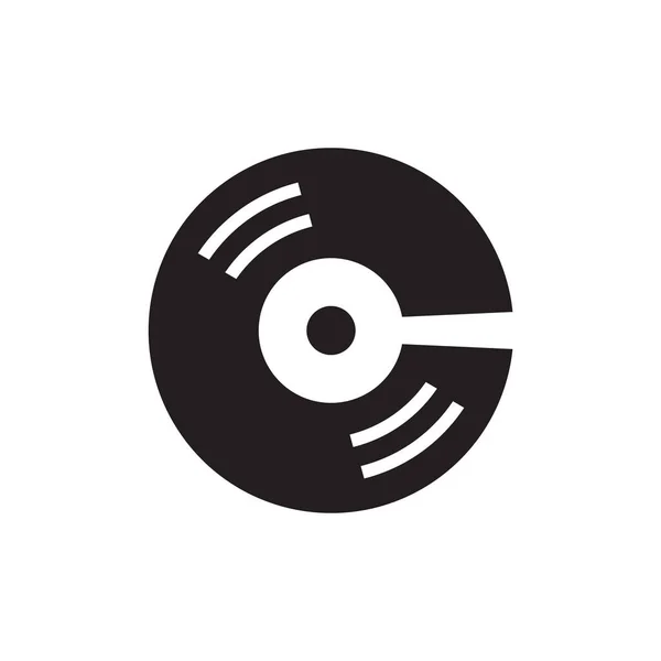 Buchstabe Logo Vinyl Konzept Isoliert Auf Weißem Hintergrund — Stockvektor