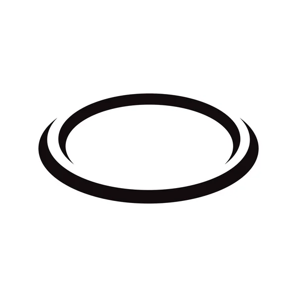 Anillo Redondo Swoosh Círculo Icono Logo Diseño Vector Sobre Fondo — Vector de stock