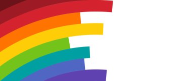 Temiz ve modern gökkuşağı yay gökkuşağı tasarımı esansı modern ve minimalist tarzda beyaz arka planda izole edilmiştir.