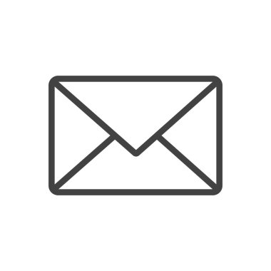 Beyaz arkaplanda çizgi simgesi düz vektörü