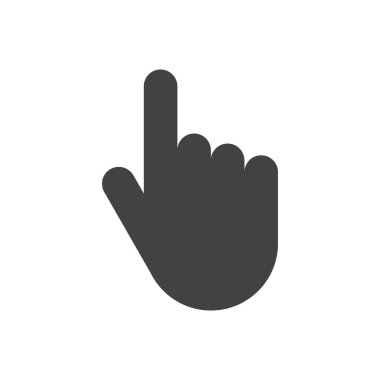 Beyaz arkaplanda el parmağı kaydırma simgesi vektörü