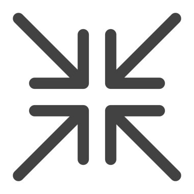 ok ekran çizgi simgesini küçült düz vektör çizimi