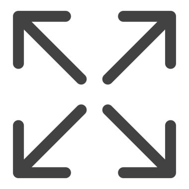 Tam ekran çizgi simgesi düz vektör çizimi