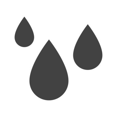 Beyaz arkaplanda benzin damlacıkları simgesi düz vektörü