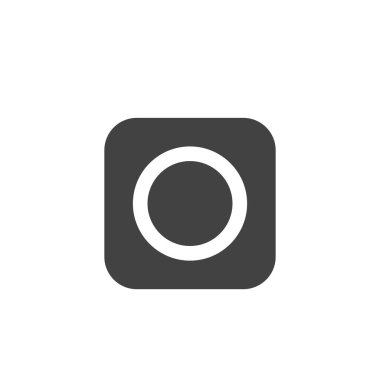 Beyaz arkaplanda gösterge paneli kamera simgesi düz vektörü