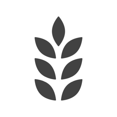 Beyaz arkaplanda izole edilmiş buğday glüten simgesi