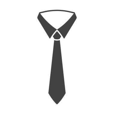 resmi kravat logo tasarım vektörü beyaz arkaplanda izole edildi