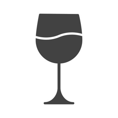 cam içecek şarap ikonu tasarım vektörü kavramı