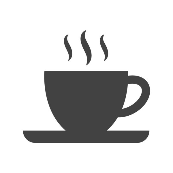 hot coffee drink icon flat vector illustration