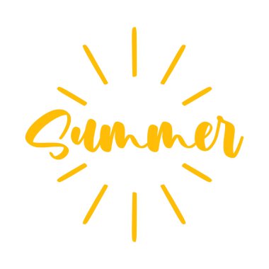 yaz el yazısı logo tasarımı vektör çizimi